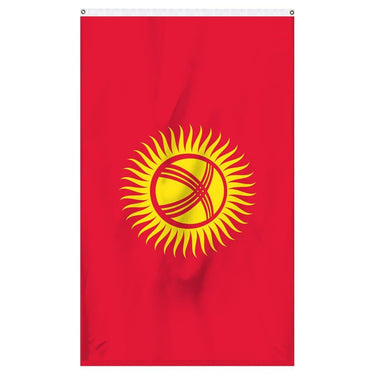 The national flag of Kyrgystan for sale online from Atlantic Flag and Pole